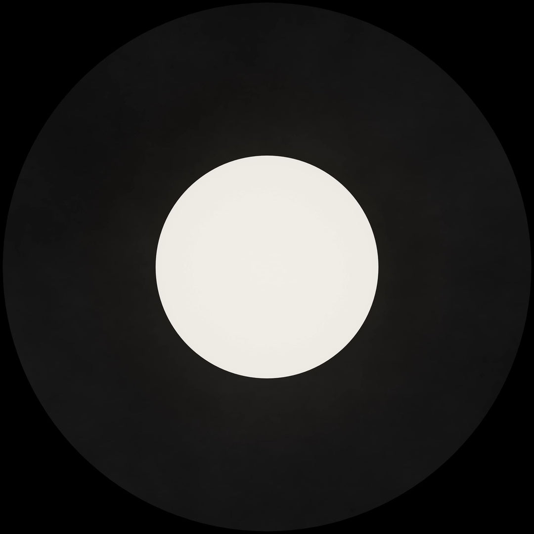 Calibo Crest Opal Glass 120mm Orb Wall Light Round Plate 300mm | Black