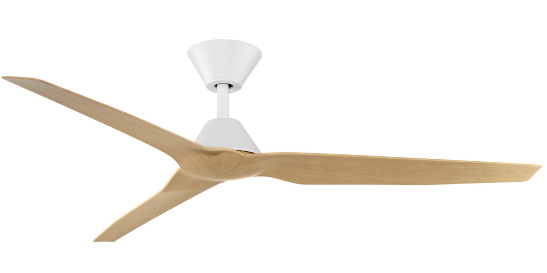 Fanco Infinity-iD 54" DC Smart Ceiling Fan with Remote | White and Beechwood
