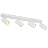 Telbix Picard 4 Light Minimalist Bar Spotlight with Rotatable Heads | White