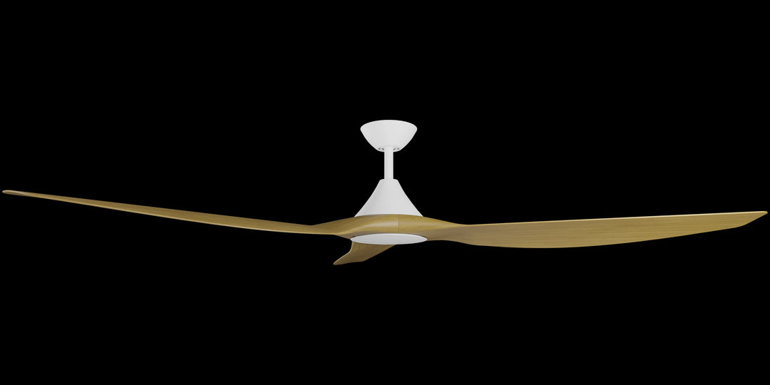 Calibo Smart CloudFan 72" (1830mm) ABS DC Ceiling Fan and Remote | White & Teak