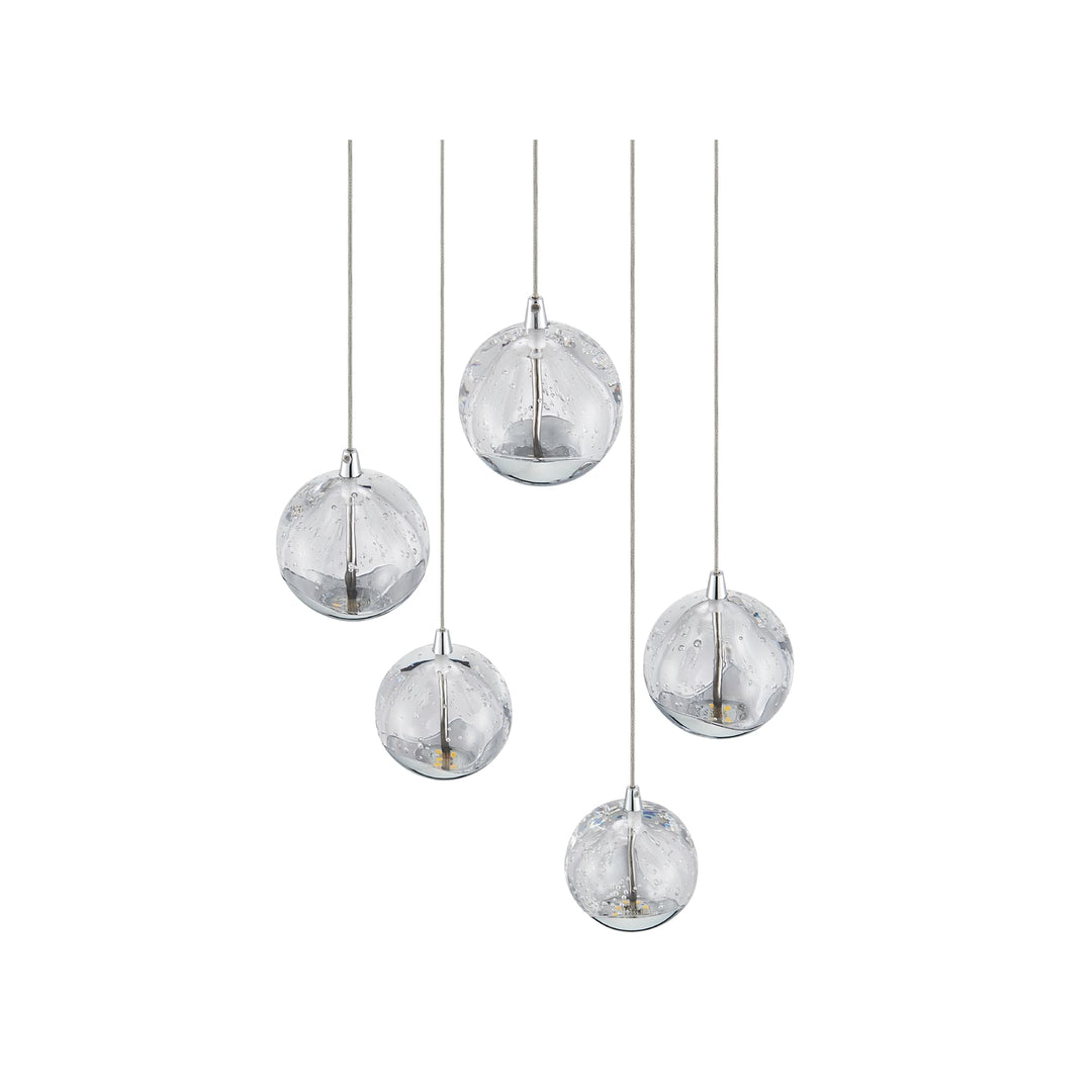 Telbix Segovia 5 Light LED Pendant | Chrome