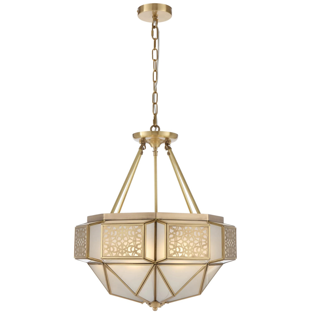 Telbix Overton 6 Light Pendant Light | Brass