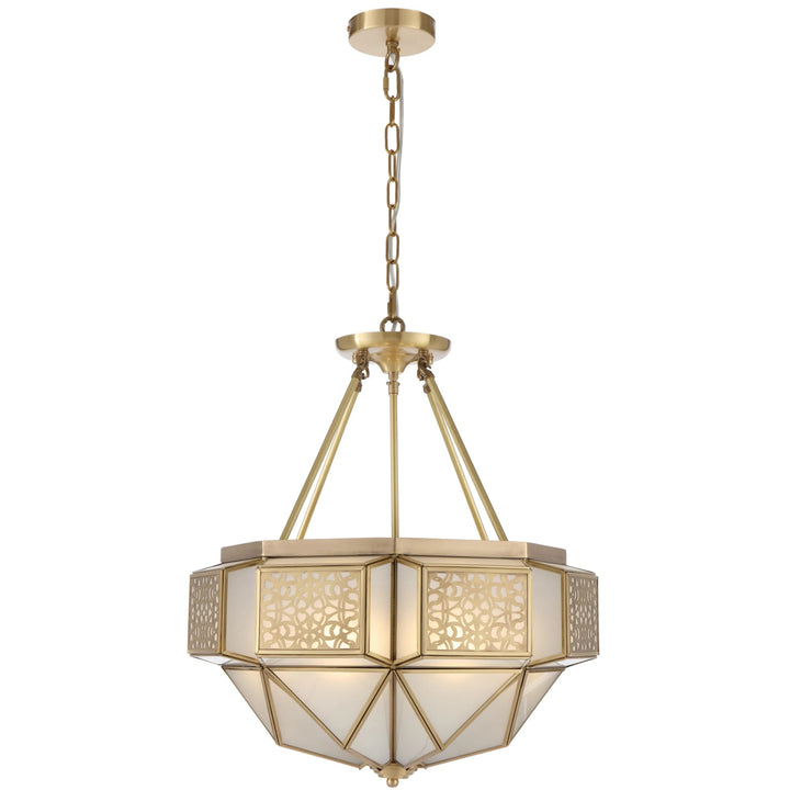 Telbix Overton 6 Light Pendant Light | Brass