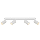 Telbix Picard 4 Light Minimalist Bar Spotlight with Rotatable Heads | White