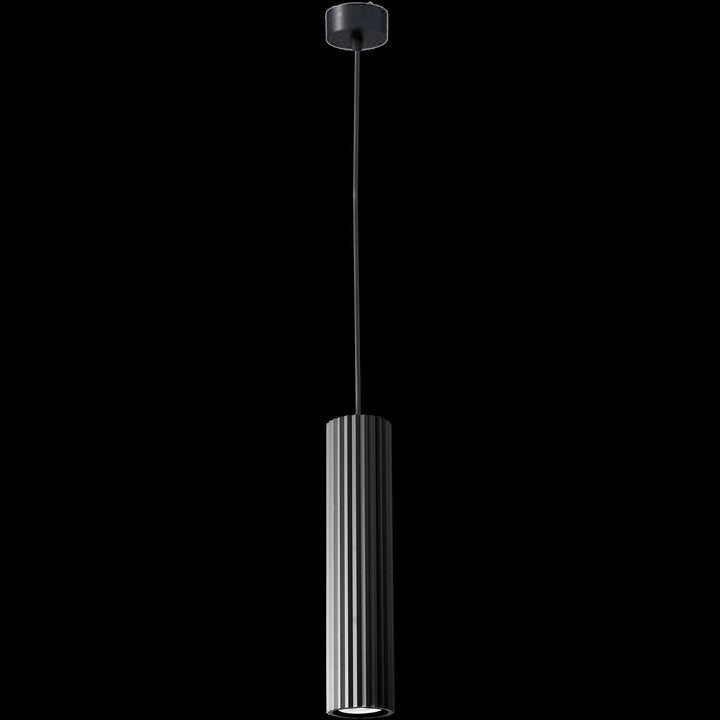 Calibo Canary Fluted 300mm Pendant | Black