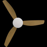 Calibo Condor 52" DC Smart Ceiling Fan with LED Light and Remote Control | White and Teak