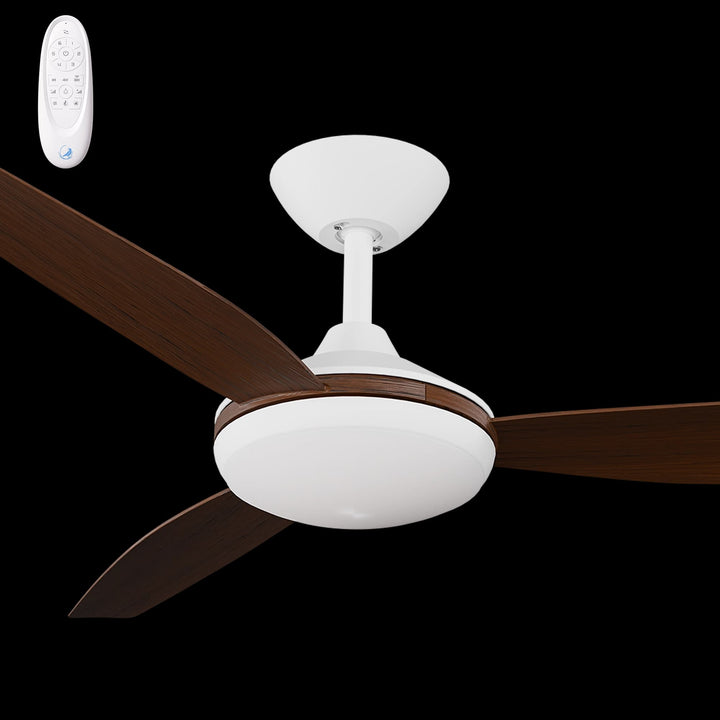 Calibo Condor 52" DC Smart Ceiling Fan with LED Light and Remote Control | White and Koa