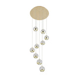 Telbix Segovia 9 Light LED Pendant | Gold