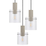 Telbix Mika 3 Light Pendant Light | Grey