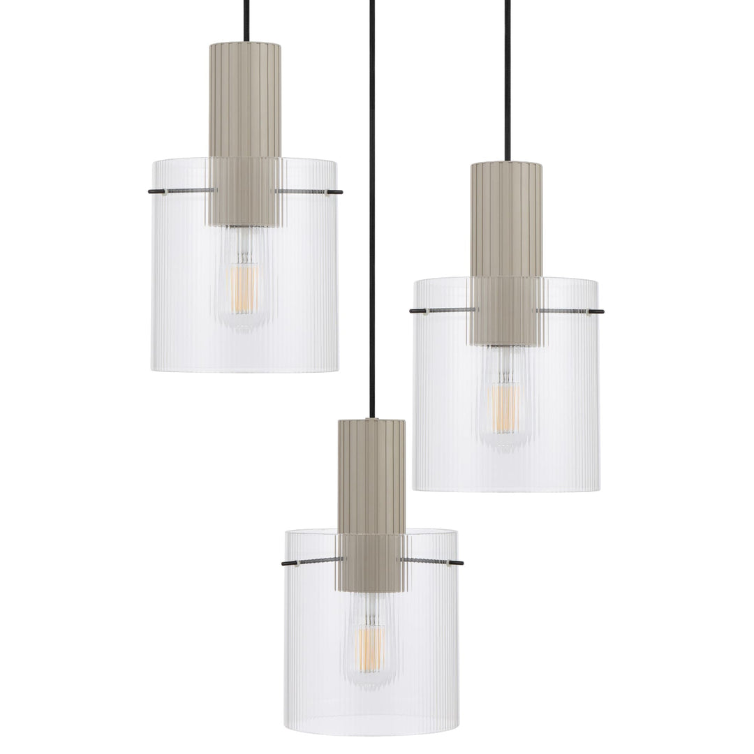 Telbix Mika 3 Light Pendant Light | Grey