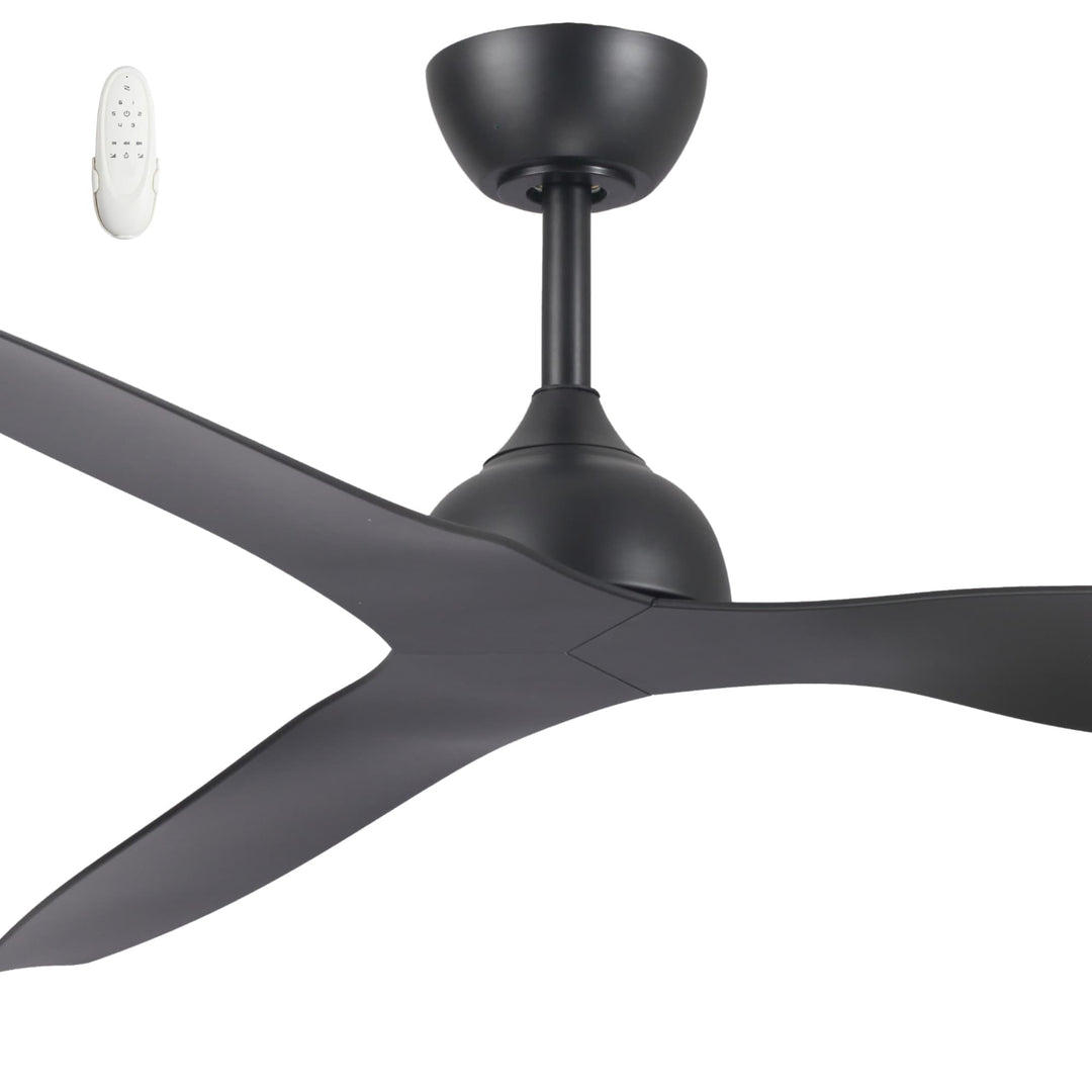 Fanco Eco Style 60" DC Indoor/Outdoor Ceiling Fan with Remote | Black