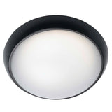 Telbix Wynn LED Round Bunker Light | Black