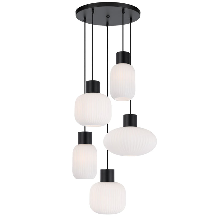 Telbix Nori Traditional Glass Pendant | 5 Light