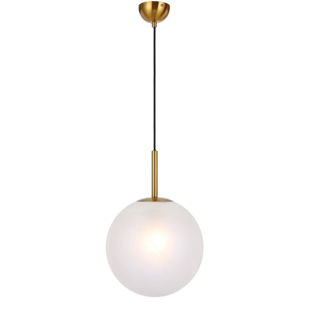 Antique Gold Telbix Bally Alabastro Glass Ball Pendant Light | 300mm