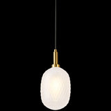 Calibo Lark Diamond Pattern 150mm Glass Pendant | Opal