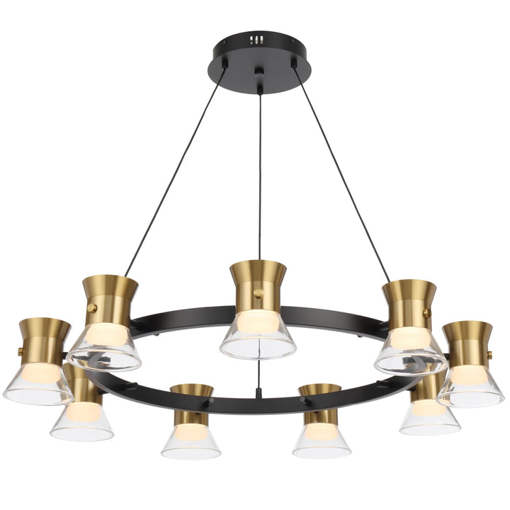 Telbix Tipico 9 Light LED Pendant Light | Gold