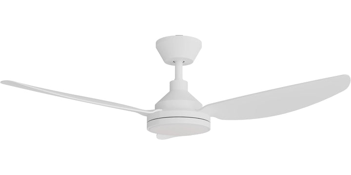 Calibo Sora 48" DC Ceiling Fan with LED Light, Wall Control and Remote | White