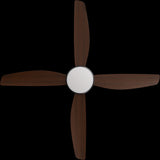 Calibo Vanga 56" DC Smart Ceiling Fan with LED Light and Remote Control | Black and Koa