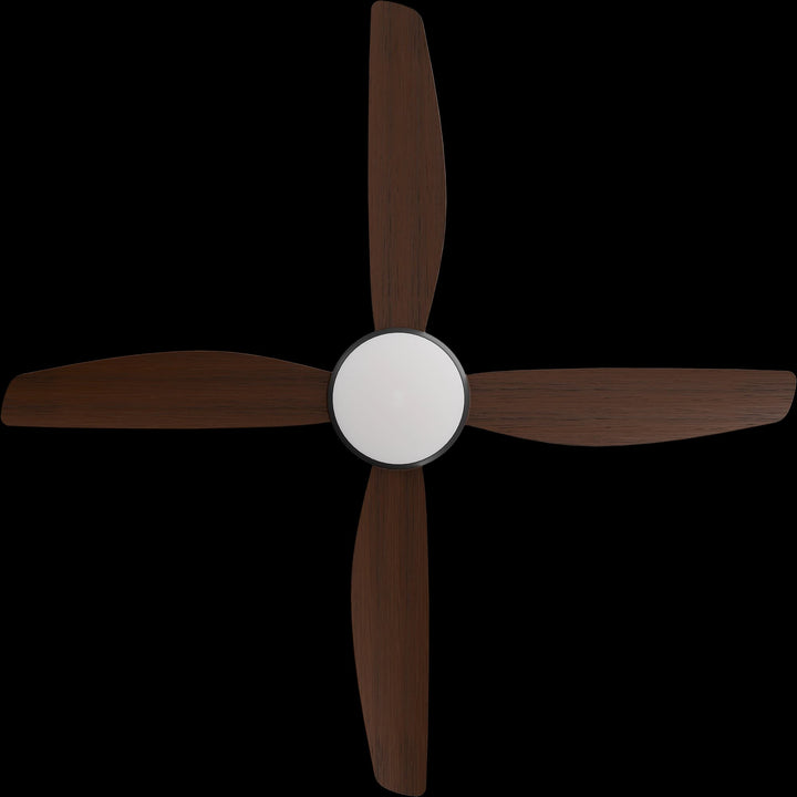Calibo Vanga 56" DC Smart Ceiling Fan with LED Light and Remote Control | Black and Koa