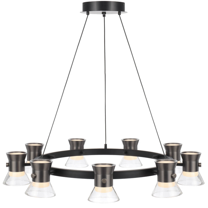 Telbix Tipico 9 Light LED Pendant Light | Gun Metal
