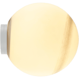 Calibo Crest Alabaster Glass 140mm Orb Wall Light | White