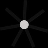 Calibo Alula 80" (2032mm) 7 Blade Indoor/Outdoor DC Ceiling Fan with 24W Light & Remote | Black