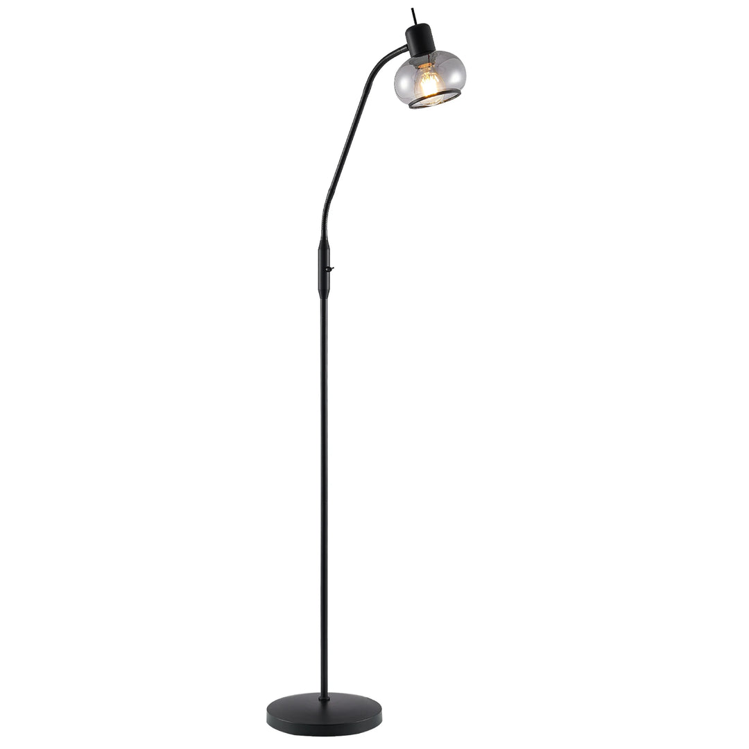 Telbix Marbell 1 Light Floor Lamp (E27) | Black