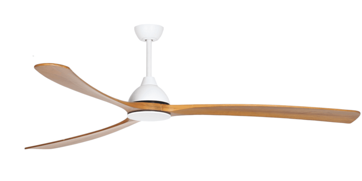Fanco Sanctuary Oversized 92" Commercial DC Ceiling Fan with Remote for Large Indoor/Outdoor Areas | White/Teak
