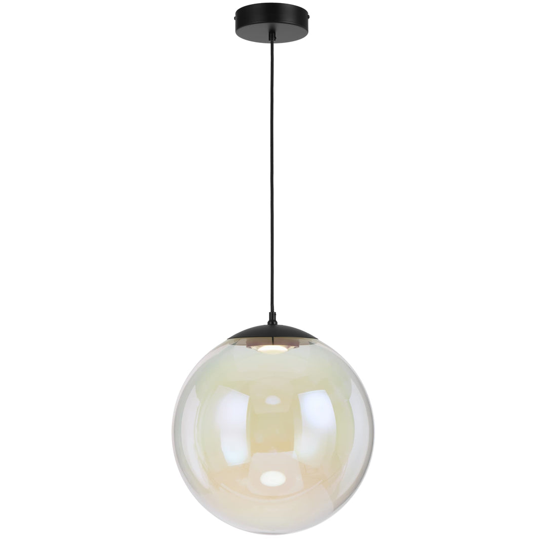 Telbix Aurora Dimmable LED Round Rainbow Glass Pendant | Large