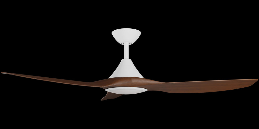 Calibo Smart CloudFan 52" (1300mm) ABS DC Ceiling Fan with 20W CCT LED Light and Remote | White & Koa