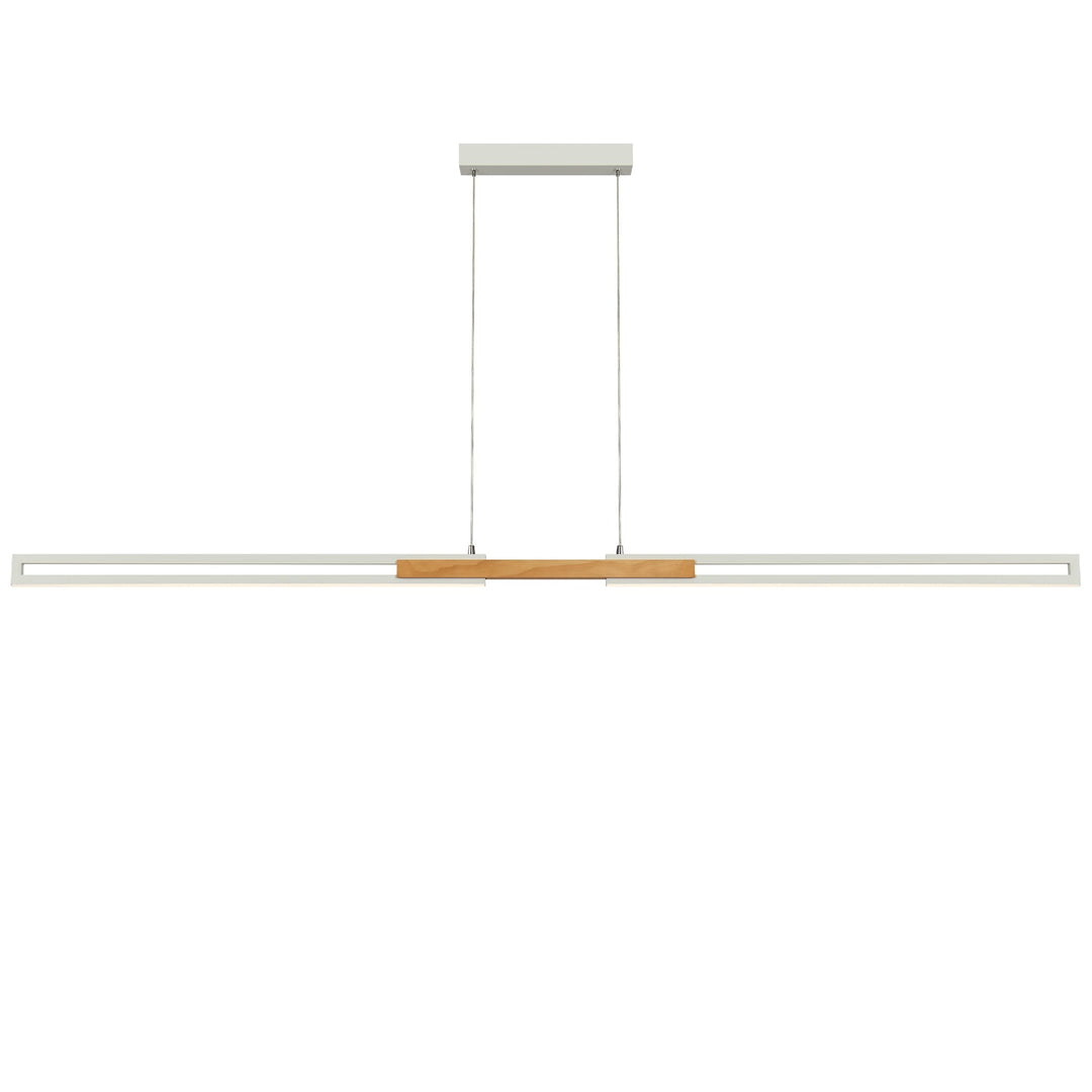 Telbix Thorin 1800mm LED Pendant | White and Oak