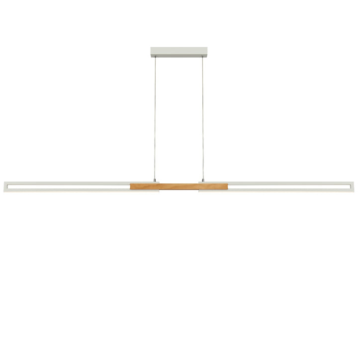Telbix Thorin 1800mm LED Pendant | White and Oak