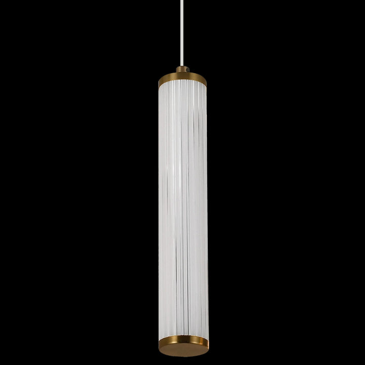 Calibo Charm Modern Fluted 1 Light Pendant | Brass