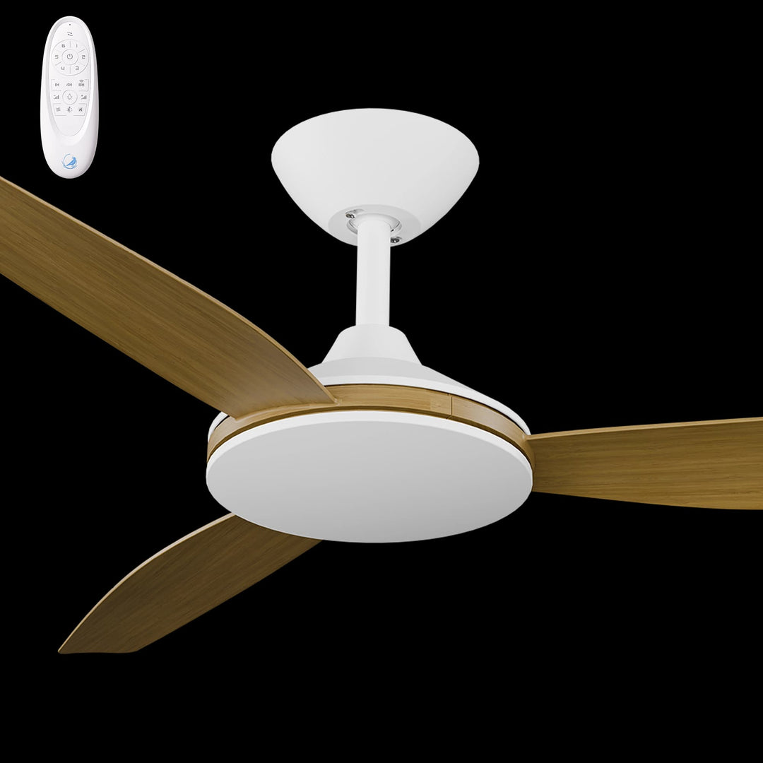 Calibo Condor 48" DC Smart Ceiling Fan with Remote Control | White and Teak