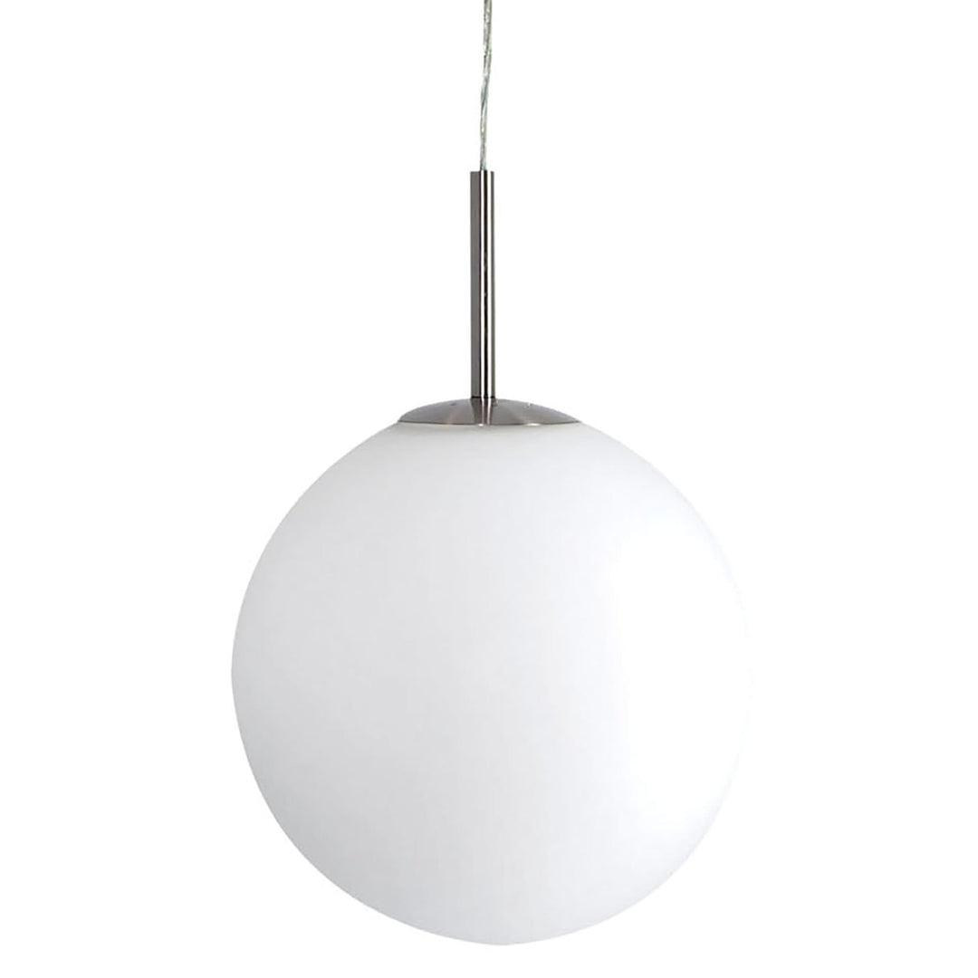 Nickel Telbix Bally Opal Matt Glass Ball Pendant Light | 250mm