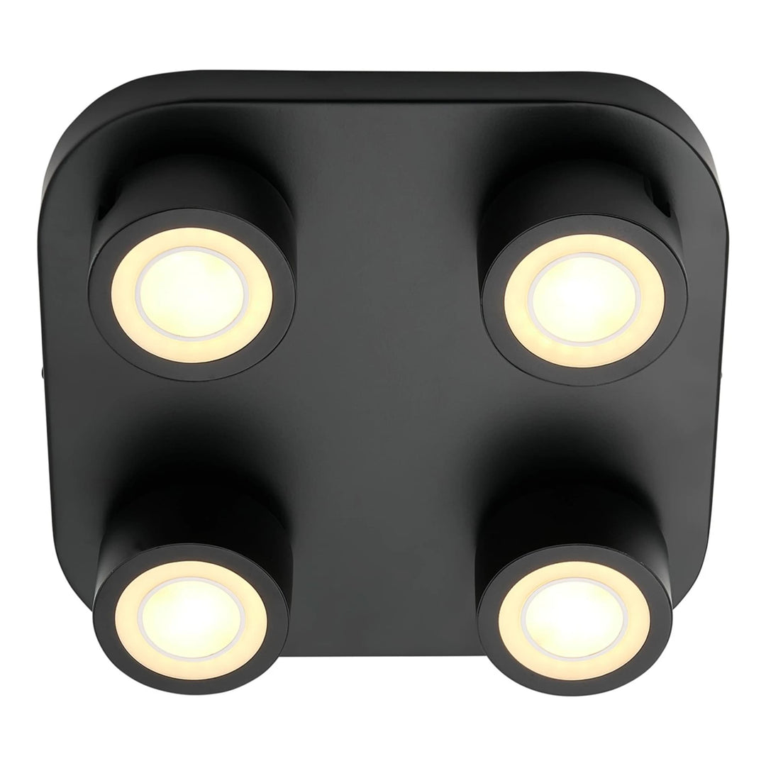 Nordlux Clyde 4 Light LED Ceiling Light | Black