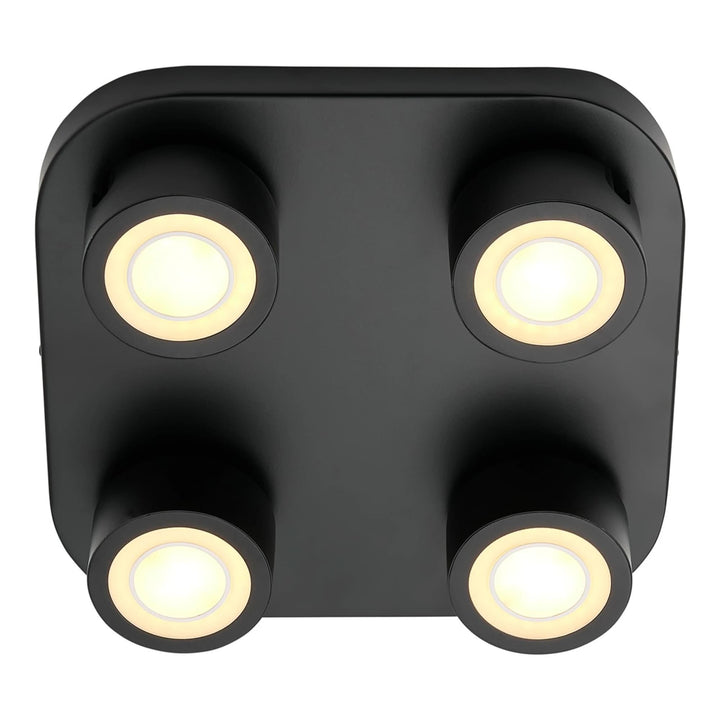 Nordlux Clyde 4 Light LED Ceiling Light | Black