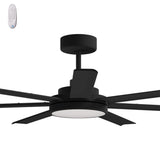 Calibo Alula 60" (1524mm) 7 Blade Indoor/Outdoor DC Ceiling Fan with 24W Light & Remote | Black