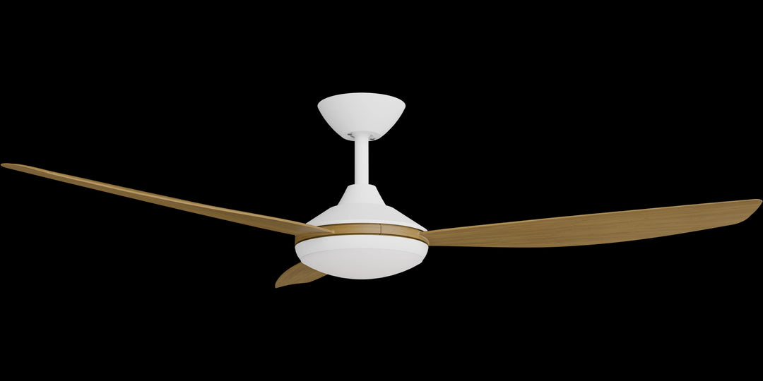 Calibo Condor 56" DC Smart Ceiling Fan with LED Light and Remote Control | White and Teak
