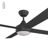 Calibo Kestrel 48" (1220mm) Indoor/Outdoor DC Ceiling Fan with 18W CCT LED Light & Remote | Black