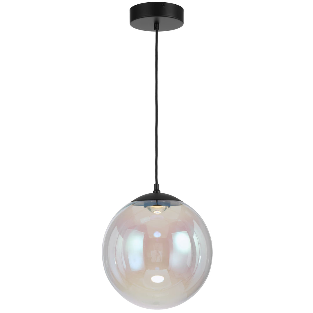 Telbix Aurora Dimmable LED Round Rainbow Glass Pendant | Medium