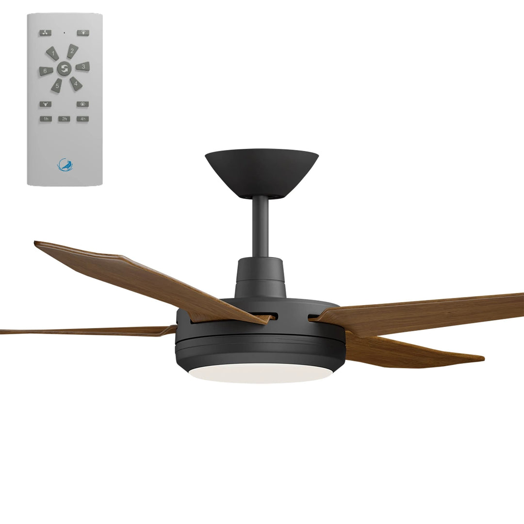 Calibo Enviro 60" (1530mm) DC Ceiling Fan with 18W CCT LED Light and Remote | Black & Koa