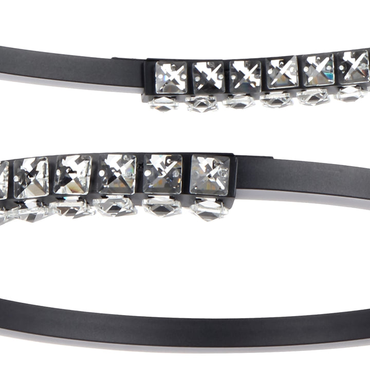 Telbix Brera 3 Tier Ring Tricolour LED Pendant with Crystals | Black