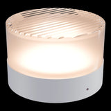 Calibo Gull Round Ribbed Acrylic 3CCT LED Exterior Wall Light | White