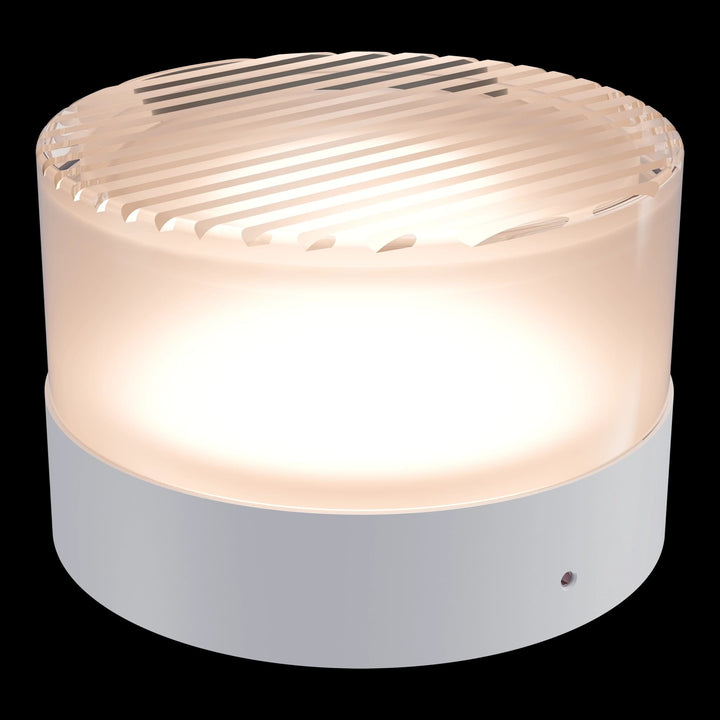 Calibo Gull Round Ribbed Acrylic 3CCT LED Exterior Wall Light | White