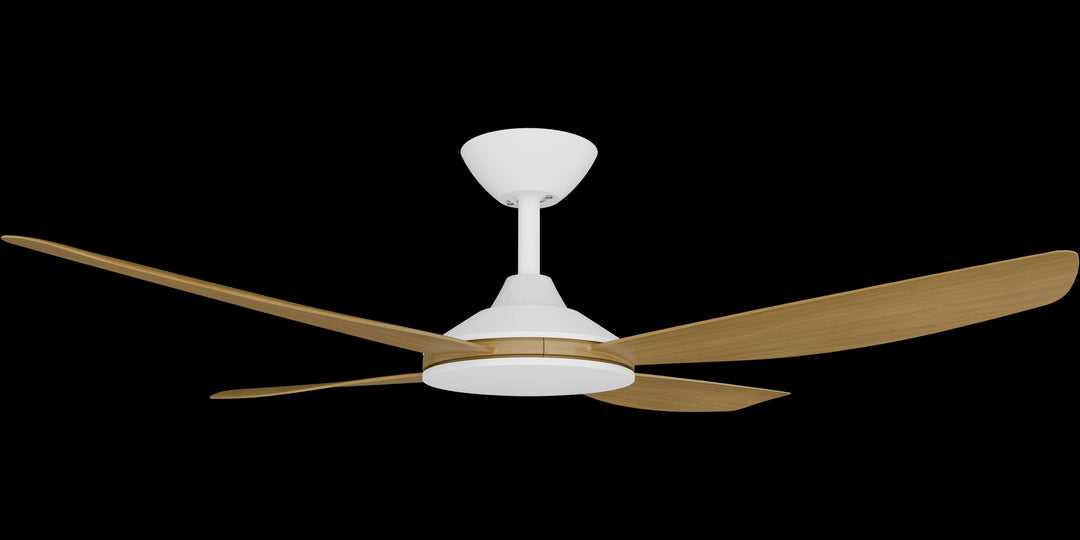 Calibo Vanga 48" DC Smart Ceiling Fan with Remote Control | White and Teak