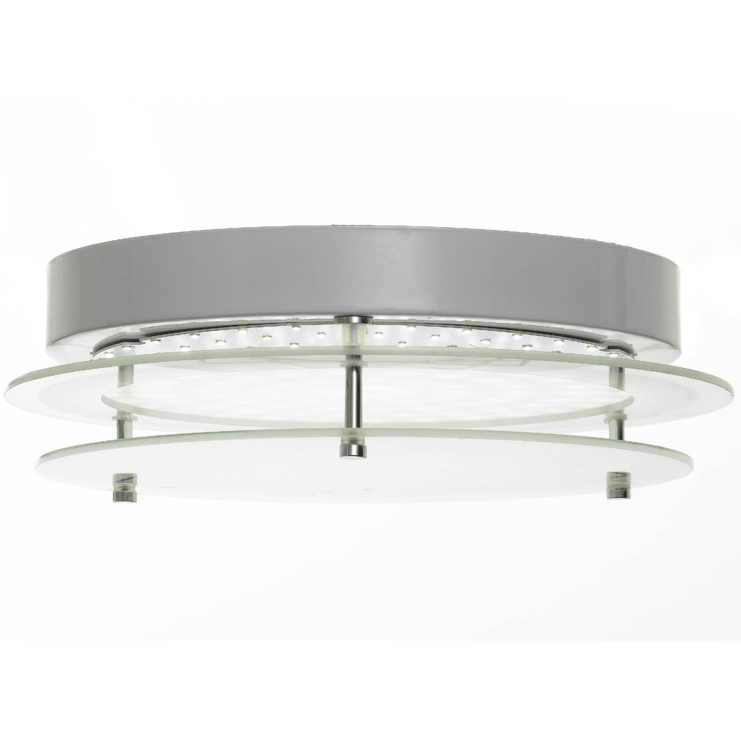 Telbix Fosco LED Oyster Light | Chrome and Frost
