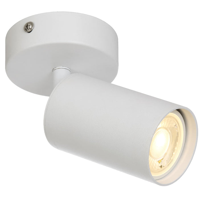Telbix Picard 1 Light Minimalist Spotlight with Rotatable Head | White