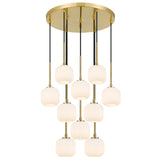 Telbix Bobo 10 Light Glass Pendant | Antique Gold