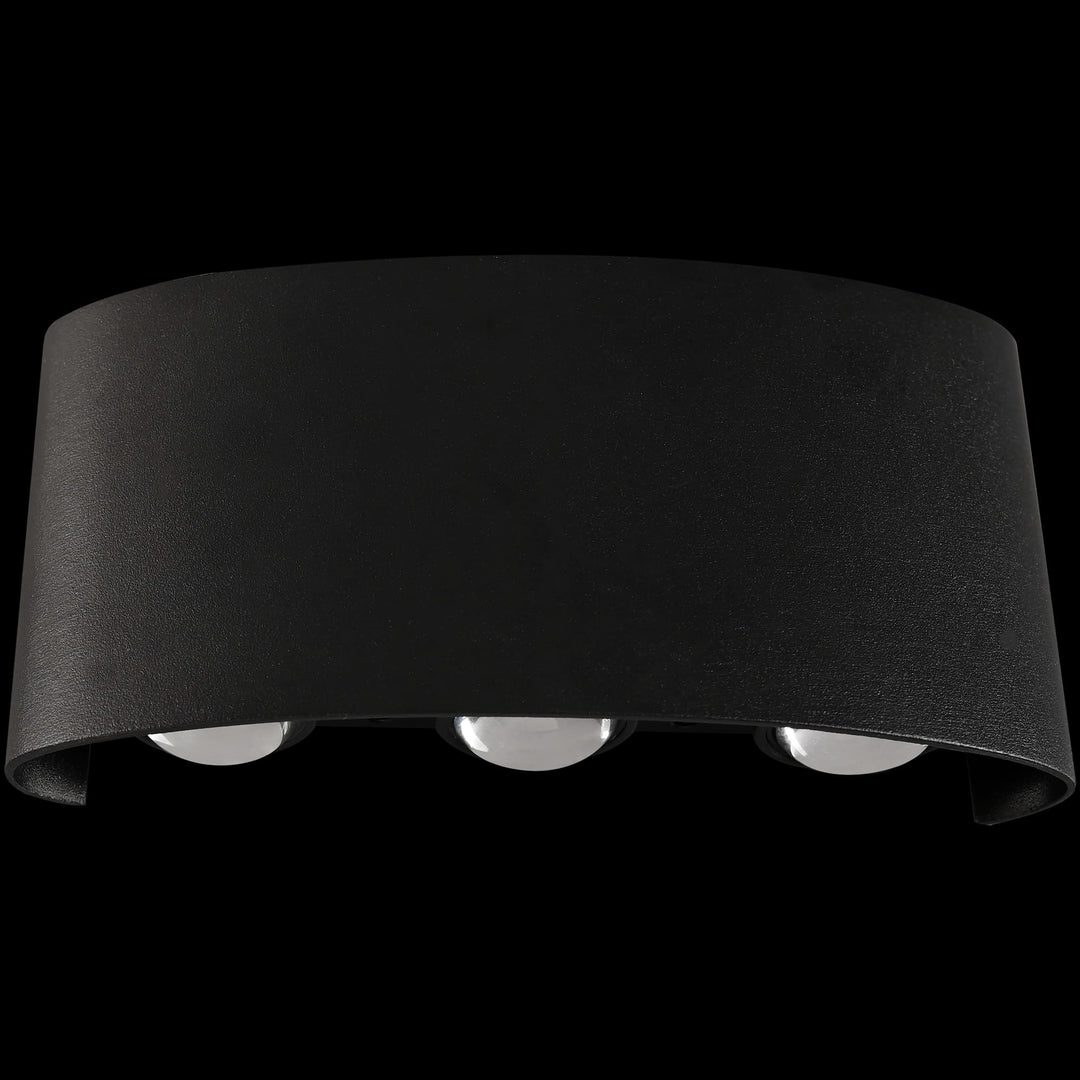 Calibo Bold 6W Multi-Beam LED Exterior Wall Light | Black